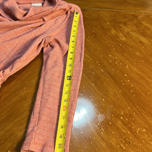 J. Jill Dark Pink Waffle Knit Cowl Neck Ruched Athleisure Loungewear Top Size XL - Picture 9 of 12